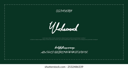 Fonte da Assinatura Caligrafia Logotipo Script Tipo de Fonte Letras de fonte manuscritas