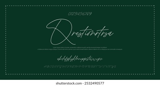 Signature Font Calligraphy Logotype Script Font Type Font lettering handwritten