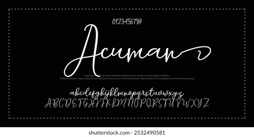 Signature Font Calligraphy Logotype Script Font Type Font lettering handwritten