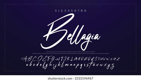 assinatura Fonte Caligrafia Tipo de Logotipo Script Pincel Tipo de Fonte Letras de fonte manuscritas