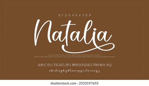 firma Caligrafía de fuentes Logotipo Script Pincel Tipo de fuente Letras de fuentes escritas a mano