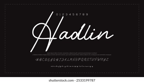 Signature Font Calligraphy Logotype Script Font Type Font lettering handwritten