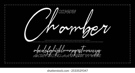 Fonte da Assinatura Caligrafia Logotipo Script Tipo de Fonte Letras de fonte manuscritas