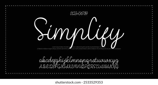 Fonte da Assinatura Caligrafia Logotipo Script Tipo de Fonte Letras de fonte manuscritas