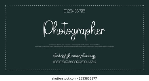 Fonte da Assinatura Caligrafia Logotipo Script Tipo de Fonte Letras de fonte manuscritas