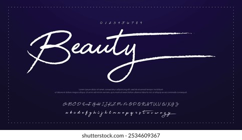 firma Caligrafía de fuentes Logotipo Script Pincel Tipo de fuente Letras de fuentes escritas a mano