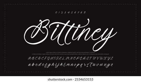 signature Font Calligraphy Logotype Script Brush Font Type Font lettering handwritten