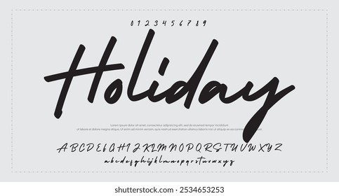 signature Font Calligraphy Logotype Script Brush Font Type Font lettering handwritten