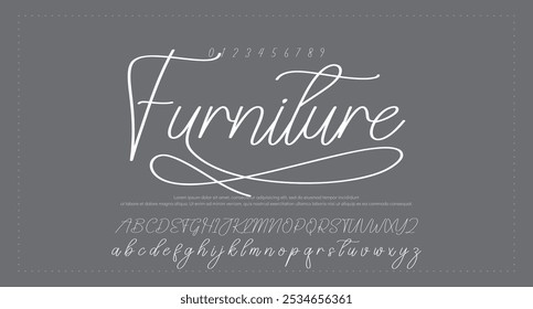 signature Font Calligraphy Logotype Script Brush Font Type Font lettering handwritten