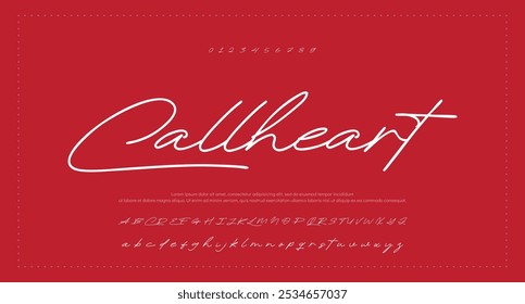 Signature Font Calligraphy Logotype Script Brush Font Type Font lettering handwritten