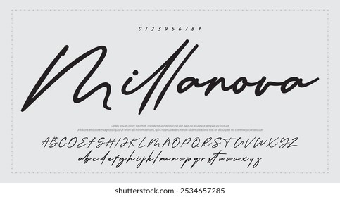 Signature Font Calligraphy Logotype Script Brush Font Type Font lettering handwritten