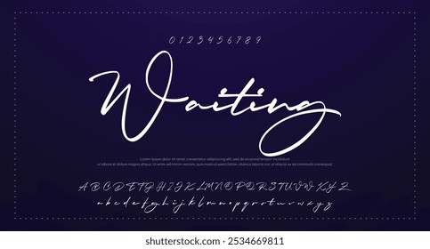 firma Caligrafía de fuentes Logotipo Script Pincel Tipo de fuente Letras de fuentes escritas a mano