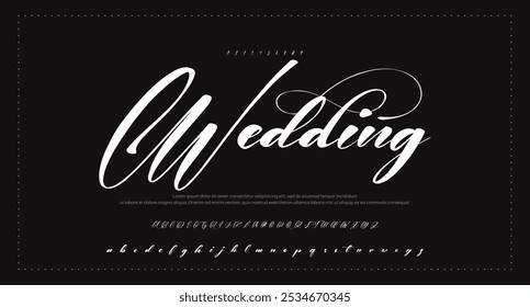 signature Font Calligraphy Logotype Script Brush Font Type Font lettering handwritten