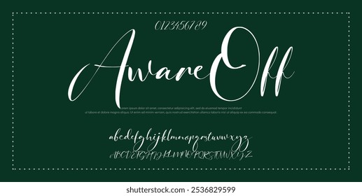 Signature Font Calligraphy Logotype Script Font Type Font lettering handwritten