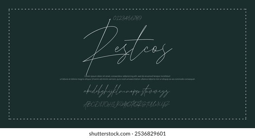 Signature Font Calligraphy Logotype Script Font Type Font lettering handwritten