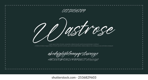 Signature Font Calligraphy Logotype Script Font Type Font lettering handwritten
