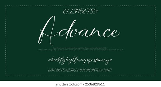 Signature Font Calligraphy Logotype Script Tipo de fuente Letras de fuentes escritas a mano