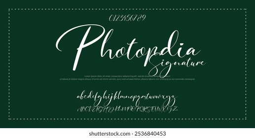 Fonte da Assinatura Caligrafia Logotipo Script Tipo de Fonte Letras de fonte manuscritas