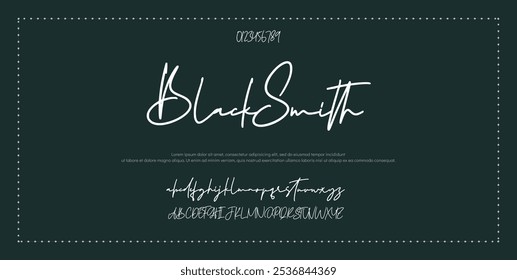 Signature Font Calligraphy Logotype Script Font Type Font lettering handwritten