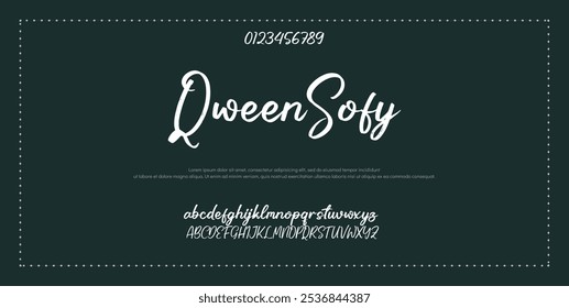 Fonte da Assinatura Caligrafia Logotipo Script Tipo de Fonte Letras de fonte manuscritas