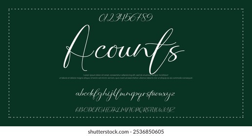 Signature Font Calligraphy Logotype Script Font Type Font lettering handwritten
