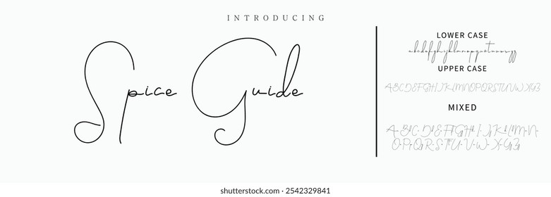signature Font Calligraphy Logotype Script Brush Font Type Font lettering handwritten