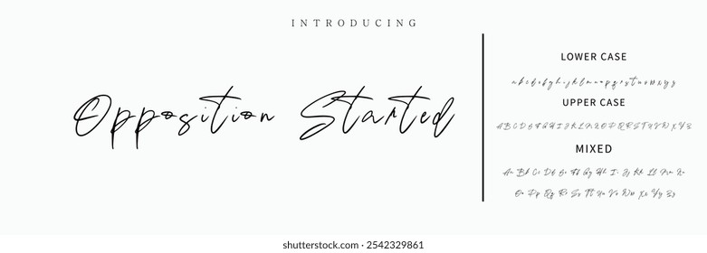 signature Font Calligraphy Logotype Script Brush Font Type Font lettering handwritten