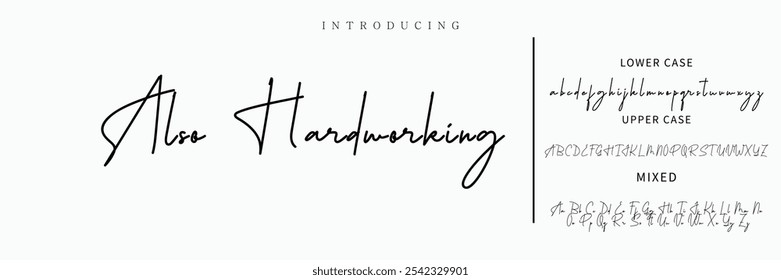 signature Font Calligraphy Logotype Script Brush Font Type Font lettering handwritten