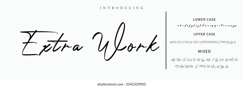 signature Font Calligraphy Logotype Script Brush Font Type Font lettering handwritten