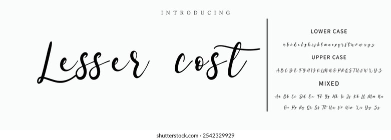 assinatura Fonte Caligrafia Tipo de Logotipo Script Pincel Tipo de Fonte Letras de fonte manuscritas