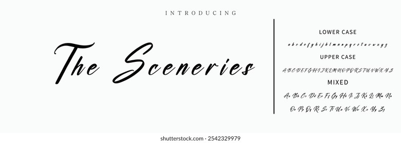 firma Caligrafía de fuentes Logotipo Script Pincel Tipo de fuente Letras de fuentes escritas a mano