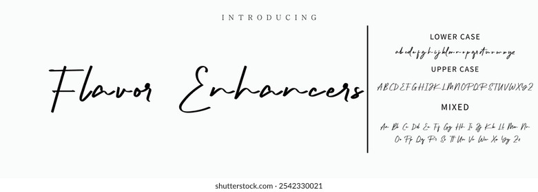 firma Caligrafía de fuentes Logotipo Script Pincel Tipo de fuente Letras de fuentes escritas a mano