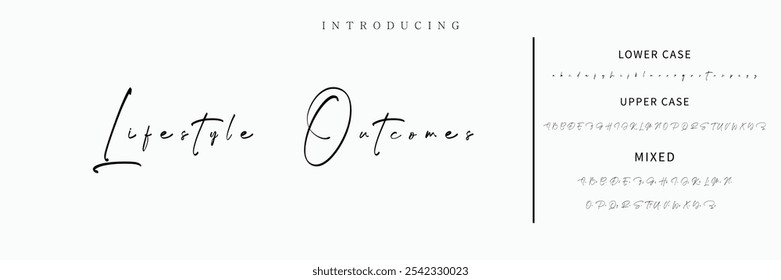 signature Font Calligraphy Logotype Script Brush Font Type Font lettering handwritten