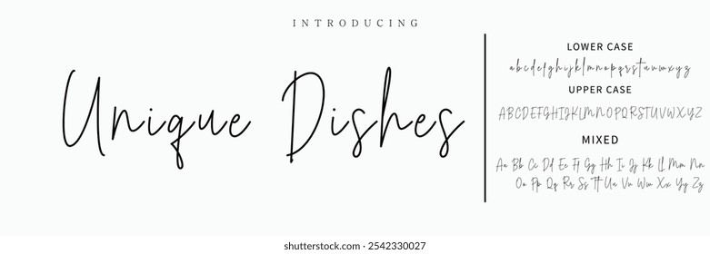 firma Caligrafía de fuentes Logotipo Script Pincel Tipo de fuente Letras de fuentes escritas a mano