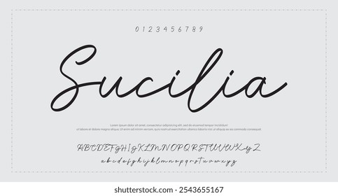 firma Caligrafía de fuentes Logotipo Script Pincel Tipo de fuente Letras de fuentes escritas a mano