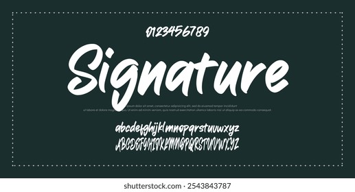 Fonte da Assinatura Caligrafia Logotipo Script Tipo de Fonte Letras de fonte manuscritas