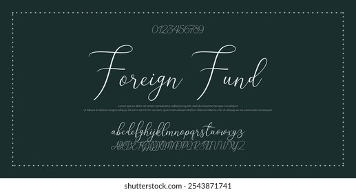 Fonte da Assinatura Caligrafia Logotipo Script Tipo de Fonte Letras de fonte manuscritas