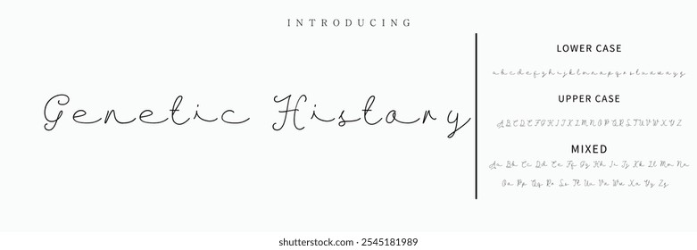 Signature Font Kalligrafie Logotyp Skript Schriftart Schriftart Schriftart handschriftlich