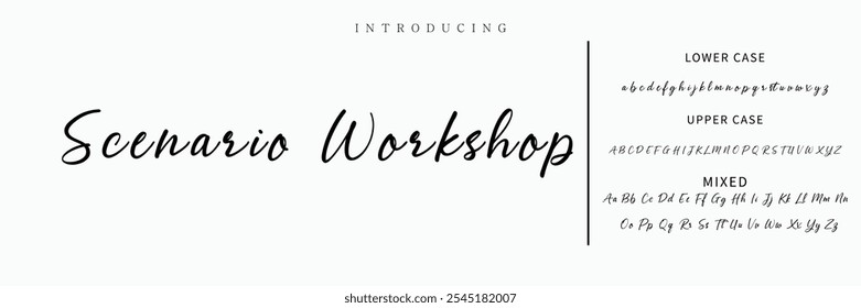 Signature Font Kalligrafie Logotyp Skript Schriftart Schriftart Schriftart handschriftlich