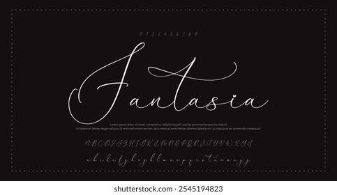 signature Font Calligraphy Logotype Script Brush Font Type Font lettering handwritten