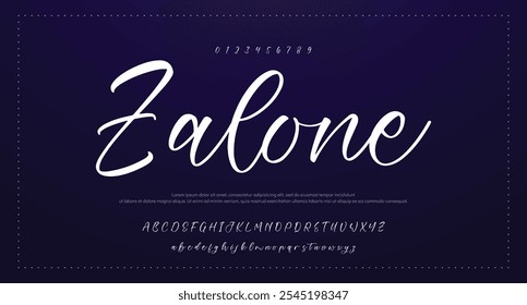 Signature Font Calligraphy Logotype Script Tipo de fuente Letras de fuentes escritas a mano