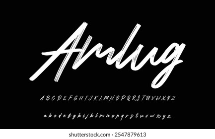 Signature Font Calligraphy Logotype Script Brush Tipo de fuente Letras de fuentes escritas a mano