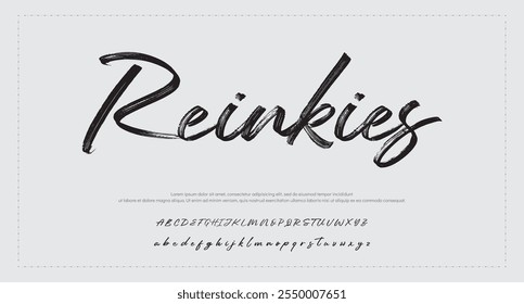 Signature Font Calligraphy Logotype Script Brush Tipo de fuente Letras de fuentes escritas a mano