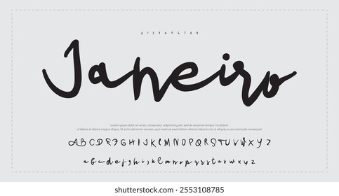 firma Caligrafía de fuentes Logotipo Script Pincel Tipo de fuente Letras de fuentes escritas a mano