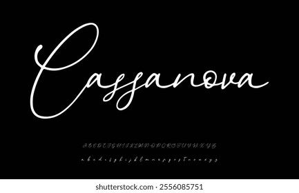 signature Font Calligraphy Logotype Script Brush Font Type Font lettering handwritten