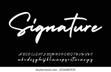 Signature Font Calligraphy Logotype Script Font Type Font lettering handwritten