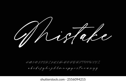 signature Font Calligraphy Logotype Script Brush Font Type Font lettering handwritten