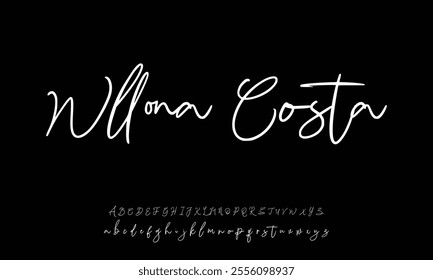 Signature Font Calligraphy Logotype Script Brush Font Type Font lettering handwritten