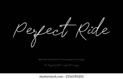 signature Font Calligraphy Logotype Script Brush Font Type Font lettering handwritten