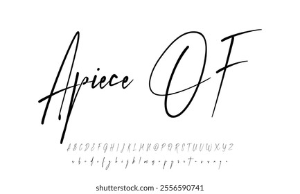 signature Font Calligraphy Logotype Script Brush Font Type Font lettering handwritten